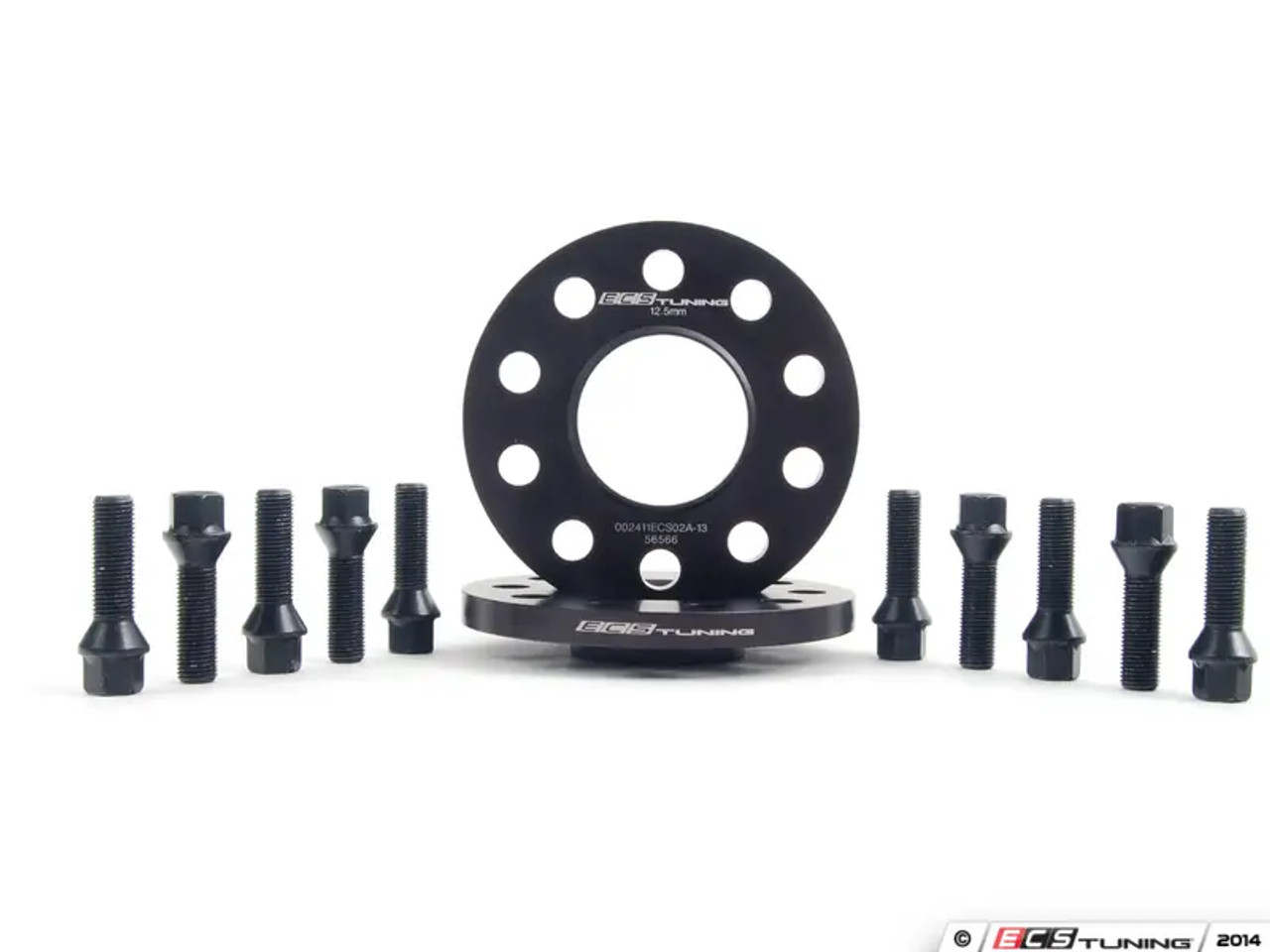 ECS Wheel Spacer & Bolt Kit 12.5mm With Black Conical Seat Bolts